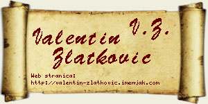 Valentin Zlatković vizit kartica